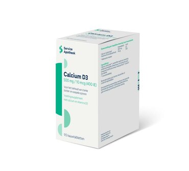 Calcium/Vitamine D3 500mg/400IE Service Apotheek 90kt