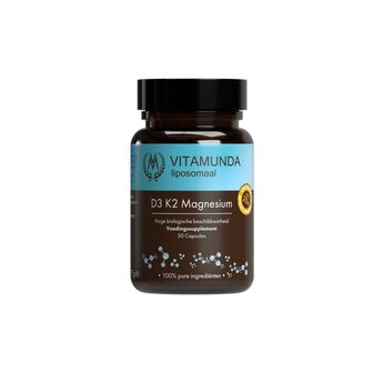 Liposomale magnesium D3 K2 vegan Vitamunda 30ca