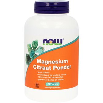 Magnesium citraat poeder NOW 227g
