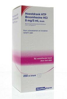 Broomhexine hoestdrank 8mg Healthypharm 250ml