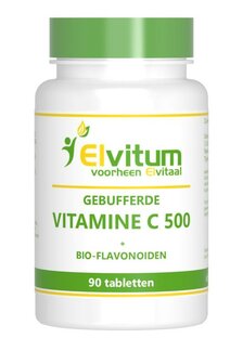 Gebufferde vitamine C 500mg Elvitaal/elvitum 90tb