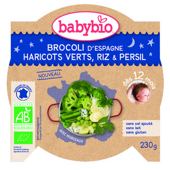 Mon petit plat broccoli princessenbonen rijst bio Babybio 230g