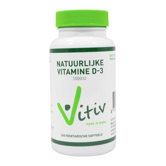 Vitamine D3 1000IU 25mcg vega Vitiv 240vc