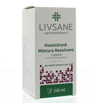 Hoestdrank mixtura resolvens Livsane 200ml