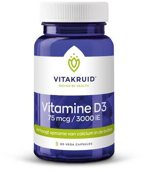 Vitamine D3 75mcg/3000IE Vitakruid 60vc