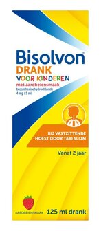 Drank kind aardbei Bisolvon 125ml