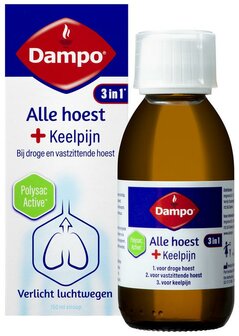 Alle hoest + keelpijn Dampo 150ml