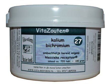 Kalium bichromicum VitaZout Nr. 27 Vitazouten 720tb