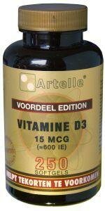 Vitamine D3 15mcg Artelle 250sft