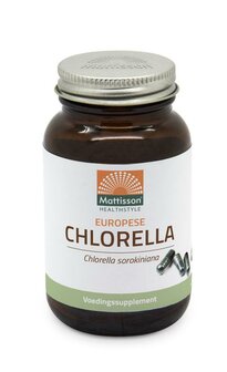 Europese chlorella capsules 775mg bio Mattisson 90vc
