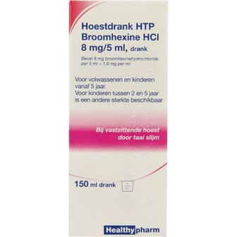 Broomhexine hoestdrank 8mg Healthypharm 150ml