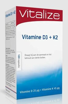 Vitamine D3 &amp; K2 Vitalize 120ca