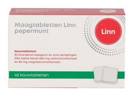 Maagtabletten pepermunt Linn 48st