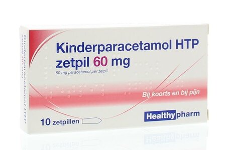 Paracetamol kind 60mg Healthypharm 10zp