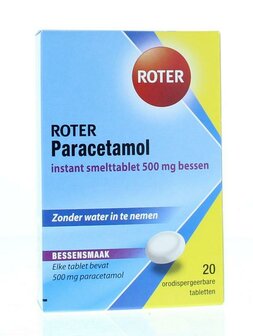 Paracetamol 500 mg bessen Roter 20tb