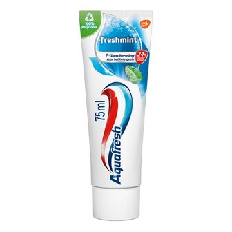 Tandpasta 3-voudige bescherming freshmint Aquafresh 75ml