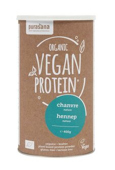 Vegan proteine hennep/chanvre bio Purasana 400g