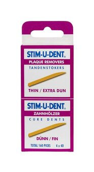 Tandenstokers dun 4 x 40 stuks Stimudent 4x40st