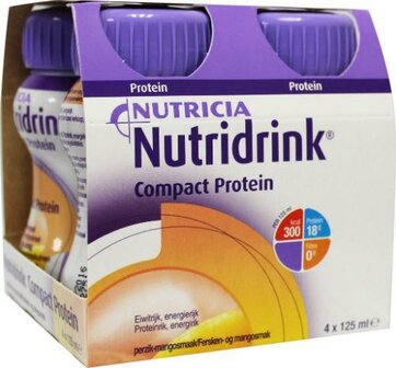 Compact proteine perzik/mango 125ml Nutridrink 4st