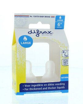 Flesspeen large natural Difrax 2st