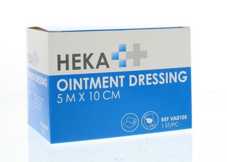 Ointment dressing/Engels pluksel 5m x 10cm Heka 1st