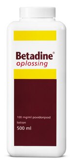 Jodium oplossing 100 mg/ml Betadine 500ml