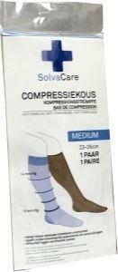 Compressiekous beige M 23 - 26 cm Solvacare 1paar