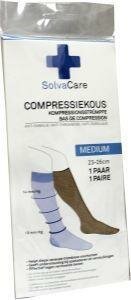 Compressiekous beige M 23 - 26 cm Solvacare 1paar