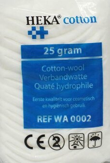 Verbandwatten zigzag Heka 25g