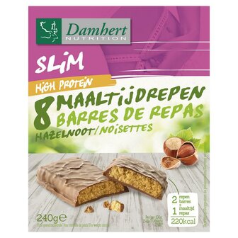 Afslank proteinereep chocolade hazelnoot Damhert 240g