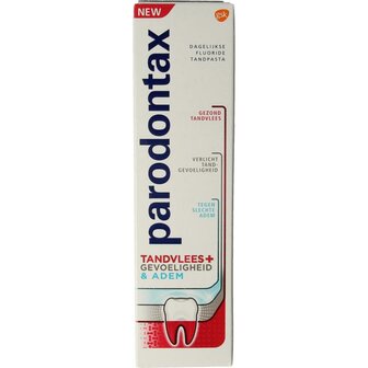 Tandpasta tandvlees + gevoeligheid &amp; adem Parodontax 75ml