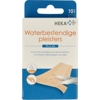 Waterbestendige pleisters 10 x 6cm Heka 10st