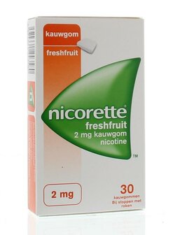 Kauwgom 2mg freshfruit Nicorette 30st