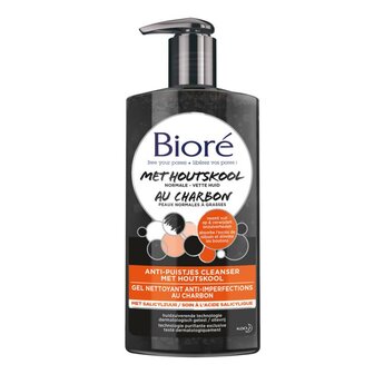 Anti puistjes cleanser houtskool Biore 200ml