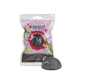 Konjac spons black bamboo Benecos 1st