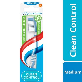 Tandenborstel clean control medium Aquafresh 1st