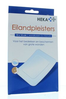 Eilandpleister 10 x 15cm steriel Hekaplast 10st