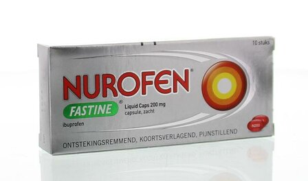 Fastine liquid caps 200 mg Nurofen 10st