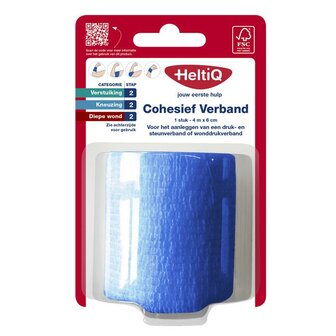 Cohesief verband 4m x 6cm Heltiq 1st