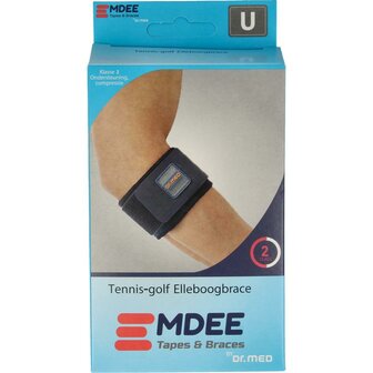 Tennis/golf arm supportband blauw Emdee 1st