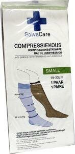 Compressiekous beige S 19 - 23 cm Solvacare 1paar