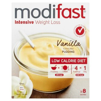 Intensive pudding vanilla 8 zakjes Modifast 440g