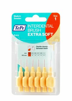 Interdentale rager extra soft licht oranje maat 1 Tepe 6st
