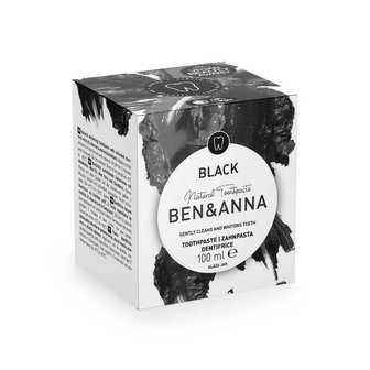 Tandpasta zwart active charcoal Ben &amp; Anna 100g