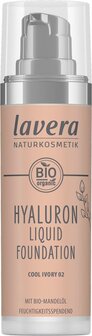 Hyaluron liquid foundation cool ivory 02 bio Lavera 30ml