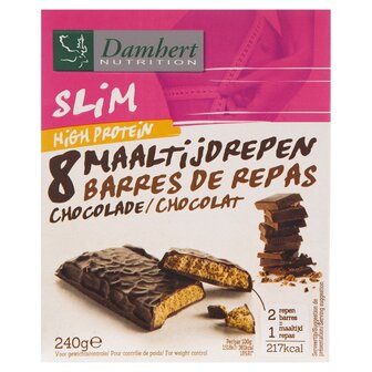 Slim maaltijdrepen chocolade Damhert 240g