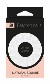 Nails natural square 2B 24st