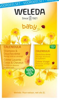 Calendula voordeelset baby gezichtscreme Weleda 1set