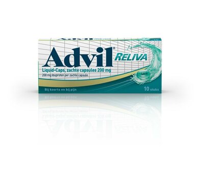 Reliva liquid caps 200mg Advil 10ca