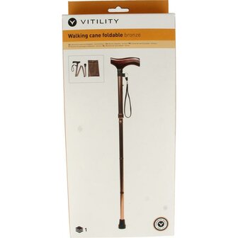 Wandelstok derby opvouwbaar brons Essentials 1st